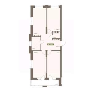 3-к квартира, вторичка, 78м2, 4/16 этаж