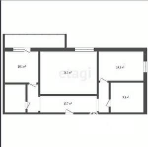 3-к квартира, вторичка, 90м2, 6/11 этаж