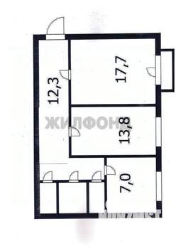 2-к квартира, вторичка, 57м2, 4/5 этаж