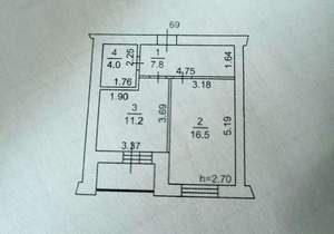 1-к квартира, вторичка, 40м2, 12/12 этаж