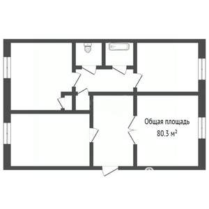 4-к квартира, вторичка, 80м2, 1/2 этаж
