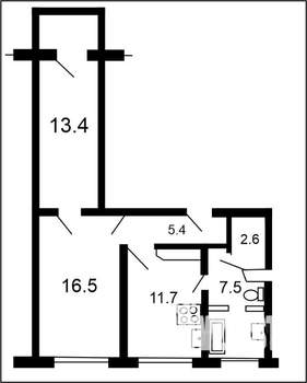 3-к квартира, вторичка, 64м2, 9/9 этаж