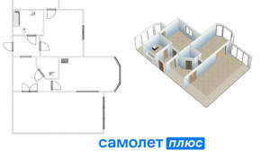 2-к квартира, вторичка, 82м2, 4/9 этаж