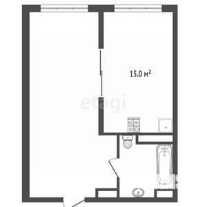 2-к квартира, вторичка, 55м2, 1/13 этаж