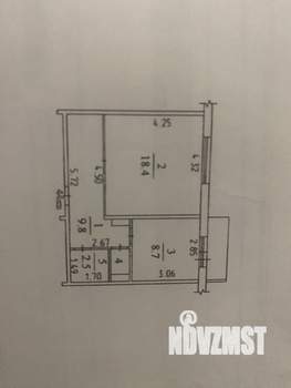 1-к квартира, вторичка, 40м2, 3/9 этаж