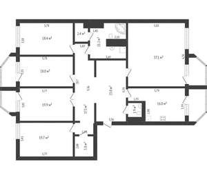 5-к квартира, вторичка, 201м2, 4/11 этаж