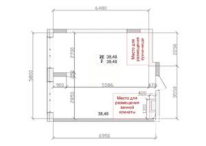 2-к квартира, вторичка, 38м2, 9/15 этаж