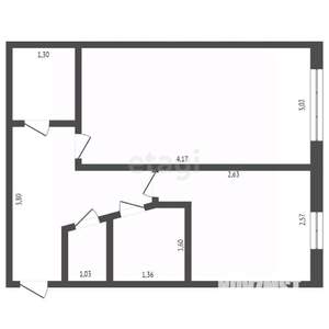 2-к квартира, вторичка, 45м2, 1/5 этаж