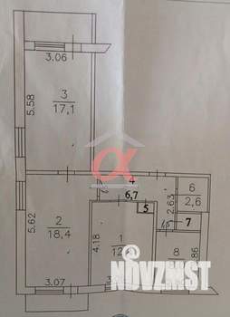 3-к квартира, вторичка, 67м2, 7/9 этаж