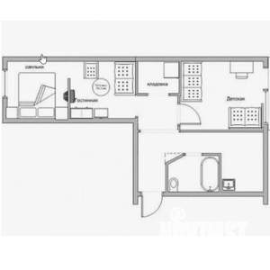 2-к квартира, вторичка, 44м2, 3/5 этаж