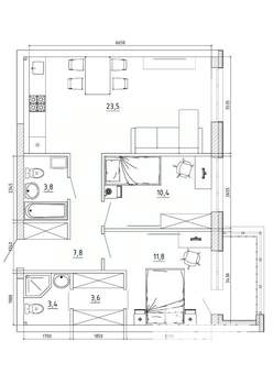 3-к квартира, вторичка, 71м2, 2/8 этаж
