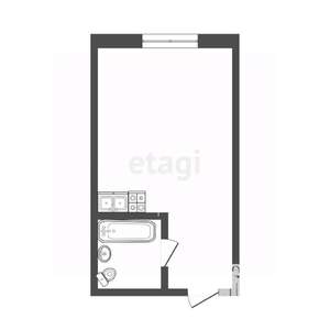 Студия квартира, вторичка, 17м2, 2/9 этаж