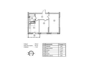 2-к квартира, вторичка, 50м2, 19/19 этаж