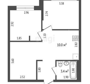 3-к квартира, вторичка, 47м2, 6/7 этаж