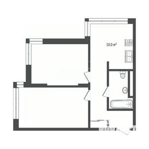 3-к квартира, вторичка, 57м2, 8/15 этаж