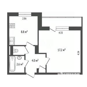 1-к квартира, вторичка, 37м2, 9/13 этаж