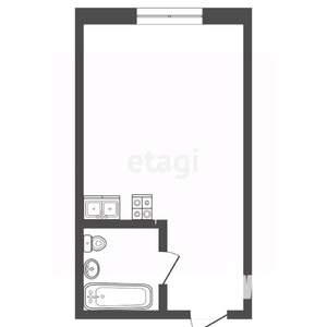 Студия квартира, вторичка, 24м2, 9/9 этаж