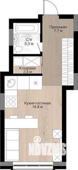 Студия квартира, вторичка, 30м2, 6/15 этаж