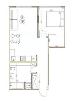 2-к квартира, вторичка, 56м2, 14/14 этаж
