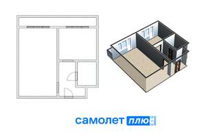 1-к квартира, вторичка, 33м2, 10/12 этаж