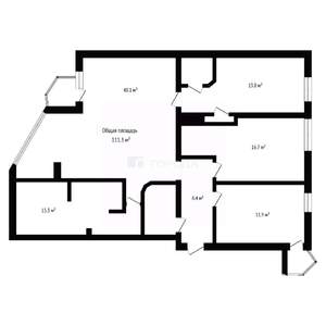 4-к квартира, вторичка, 111м2, 3/10 этаж