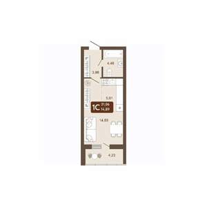 Студия квартира, вторичка, 31м2, 6/20 этаж