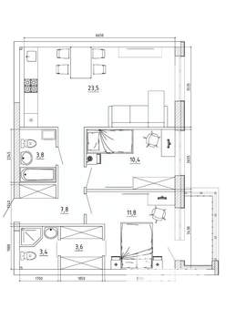 3-к квартира, вторичка, 71м2, 7/8 этаж