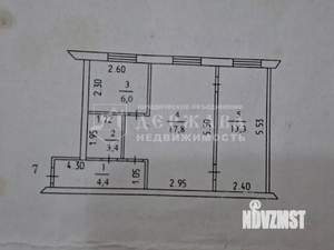 2-к квартира, вторичка, 45м2, 2/2 этаж