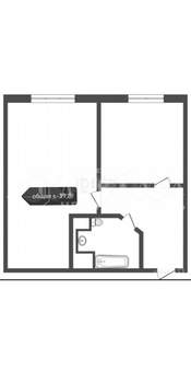 1-к квартира, вторичка, 40м2, 1/11 этаж