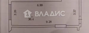 Студия квартира, вторичка, 30м2, 6/15 этаж