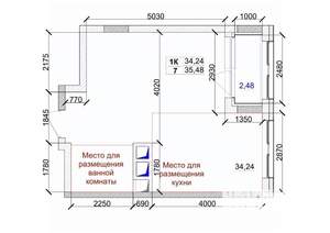1-к квартира, вторичка, 35м2, 7/15 этаж