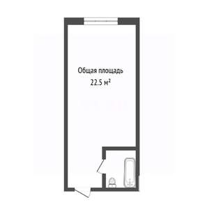 Студия квартира, вторичка, 22м2, 1/9 этаж