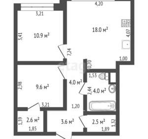 3-к квартира, вторичка, 61м2, 15/16 этаж