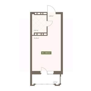 Студия квартира, вторичка, 26м2, 9/16 этаж