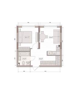 2-к квартира, вторичка, 37м2, 3/15 этаж