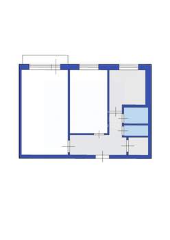 2-к квартира, вторичка, 45м2, 3/5 этаж