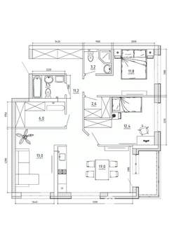 4-к квартира, вторичка, 87м2, 7/8 этаж