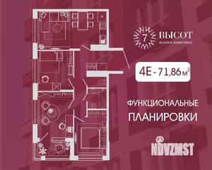 4-к квартира, вторичка, 72м2, 8/15 этаж