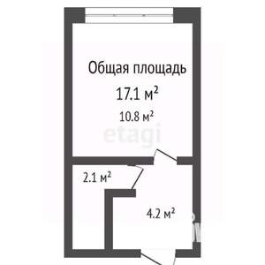 Студия квартира, вторичка, 17м2, 5/5 этаж