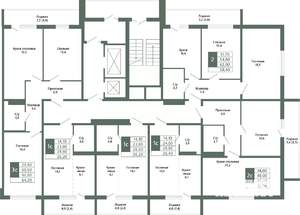 2-к квартира, вторичка, 52м2, 7/15 этаж