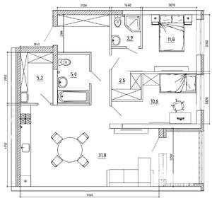 3-к квартира, вторичка, 87м2, 6/8 этаж