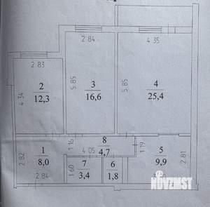 4-к квартира, вторичка, 86м2, 1/10 этаж