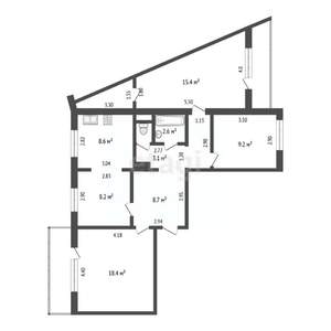 4-к квартира, вторичка, 82м2, 3/10 этаж