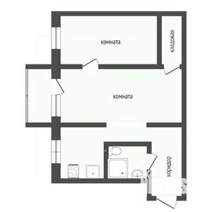 2-к квартира, вторичка, 45м2, 3/5 этаж