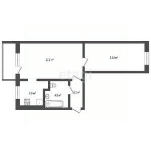 2-к квартира, вторичка, 44м2, 2/5 этаж