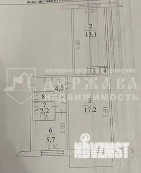2-к квартира, вторичка, 44м2, 2/5 этаж