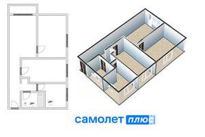 3-к квартира, вторичка, 50м2, 5/5 этаж