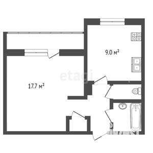 1-к квартира, вторичка, 36м2, 3/10 этаж