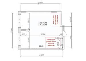 2-к квартира, вторичка, 38м2, 3/15 этаж