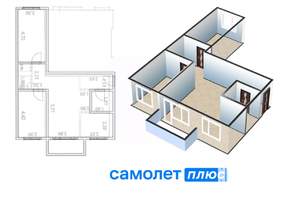 3-к квартира, вторичка, 54м2, 5/5 этаж